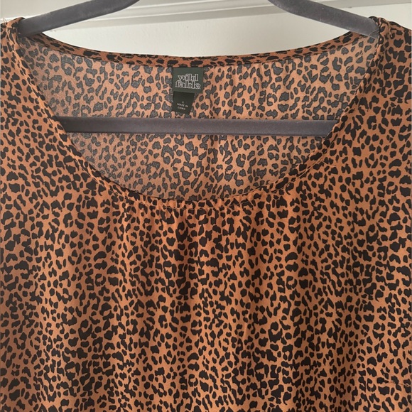 Wild Fable Tiered Long Sleeve Leopard Dress - Picture 3 of 4